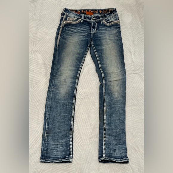 Women’s Rock Revival Straight Jeans Size 26 - Picture 3 of 8